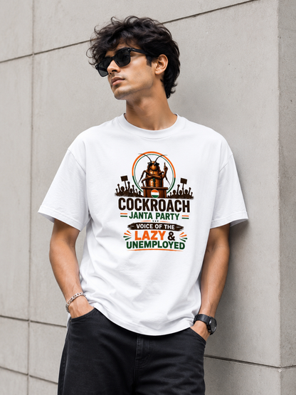 Cockroach Janta Party T-Shirt | Voice of the Lazy & Unemployed Graphic Tee